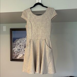 Buddy Love Shimmering Gold Mini Dress